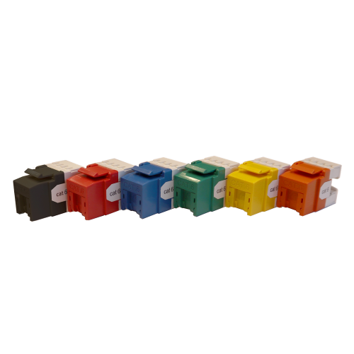 Модуль Keystone, RJ45, кат.6, UTP, 180 градусов, со встроенной шторкой